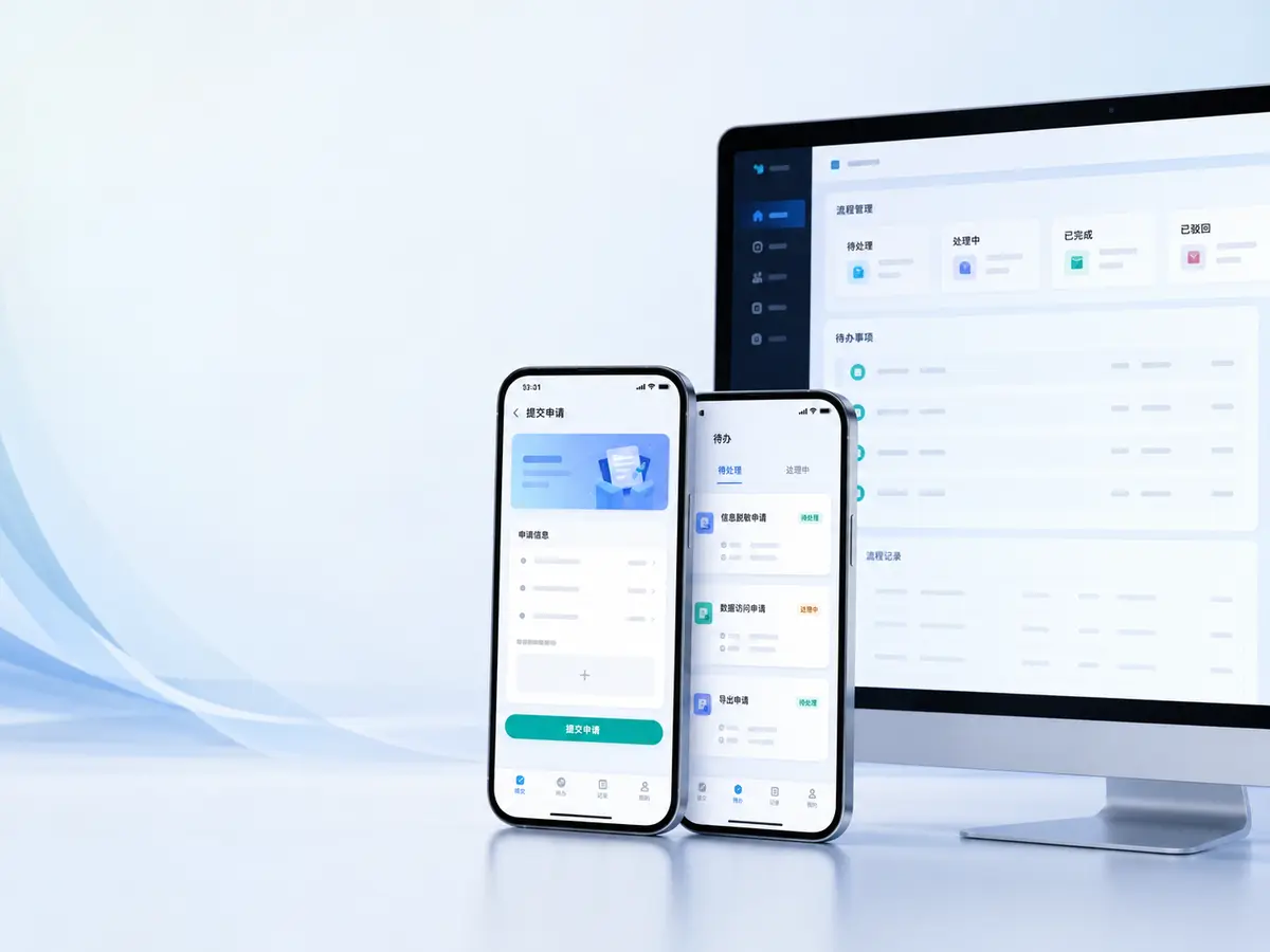 业务流程App与管理后台开发首屏配图
